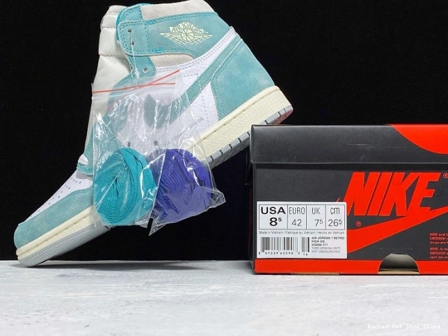 Kicked Out Shoe Store Jordan Turbo 555088-311 Retro Air Green 1 High OG 0812